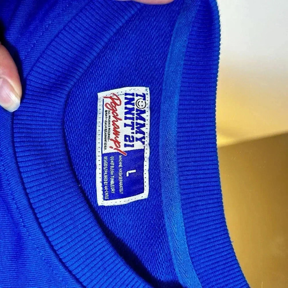 Tommyinnit Sweatshirt Mens  Large Blue Logo Limited Edition Casual Pullover - Picture 12 of 13